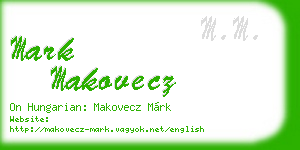 mark makovecz business card